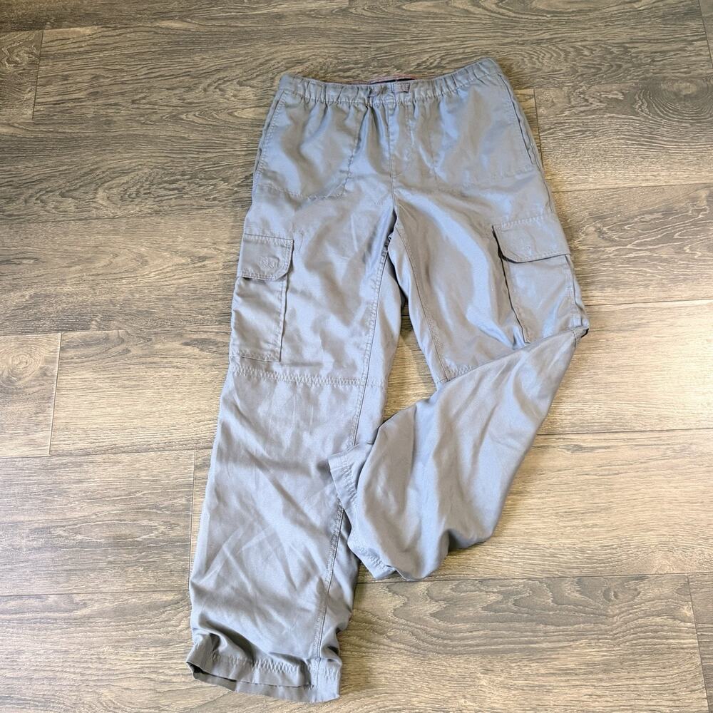 Tony Hawk Cargo Jogger Pants Gray Y2K Gorp Skater Utility Parachute Size XL